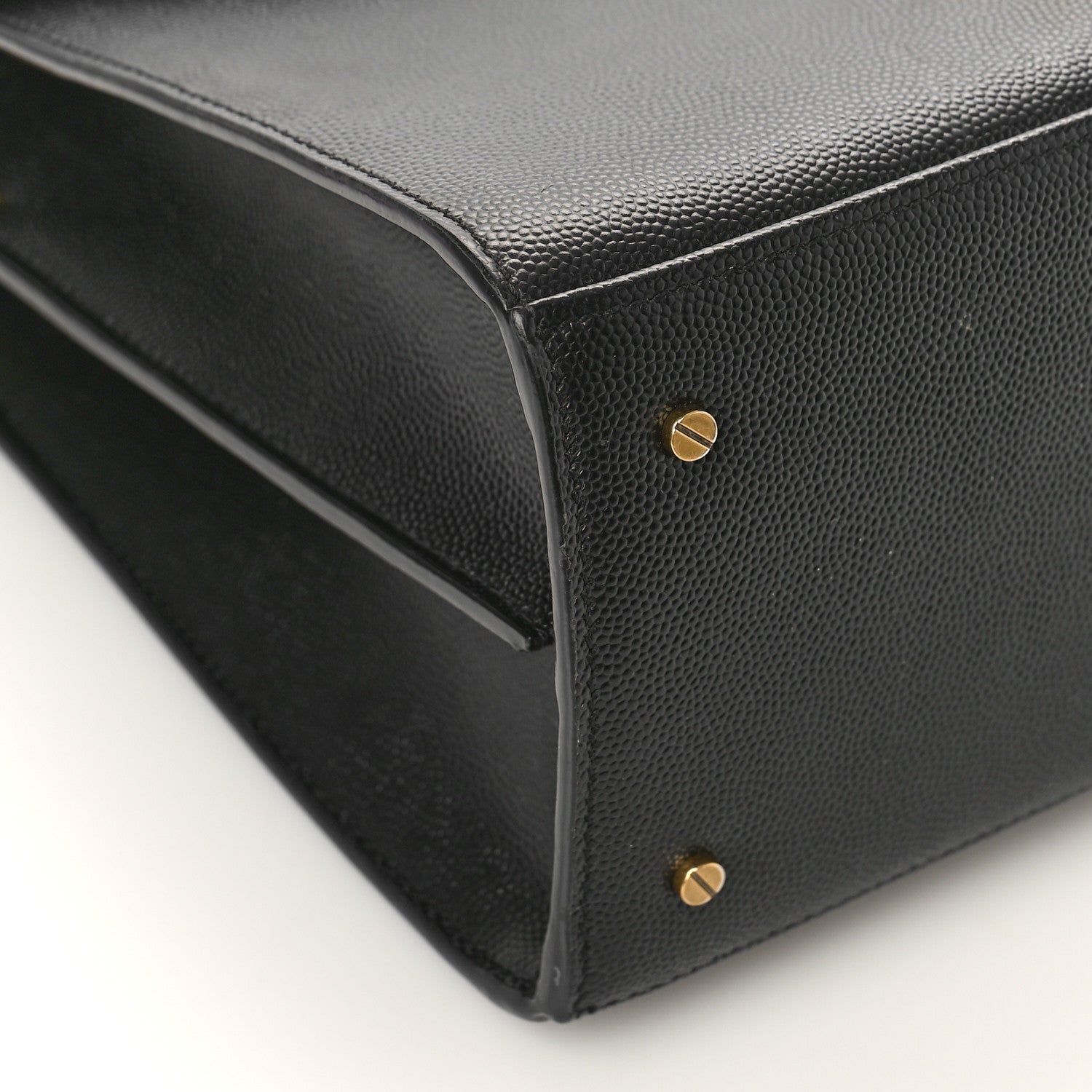 Saint Laurent Grain de Poudre Medium Classic Monogram Cassandra Top Handle Black Rouge Legion 7 of 13