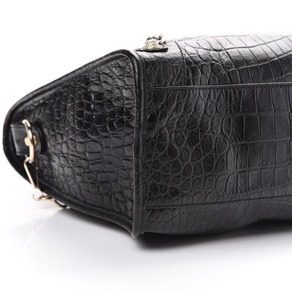 Balenciaga Calfskin Crocodile Embossed Giant 12 Gold Hardware City Black 8 of 14