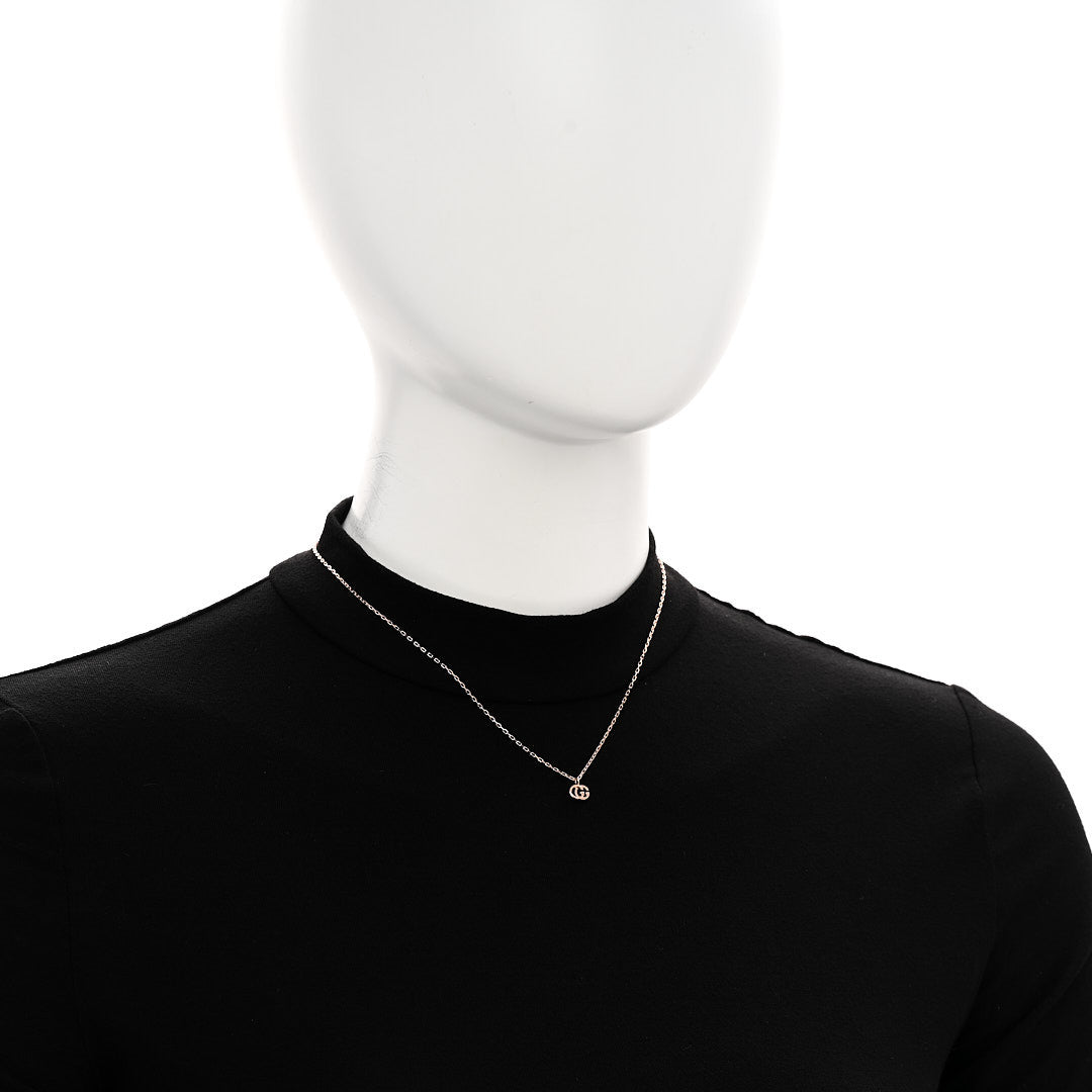 Gucci 18K Rose Gold Running G Pendant Necklace 2 of 5