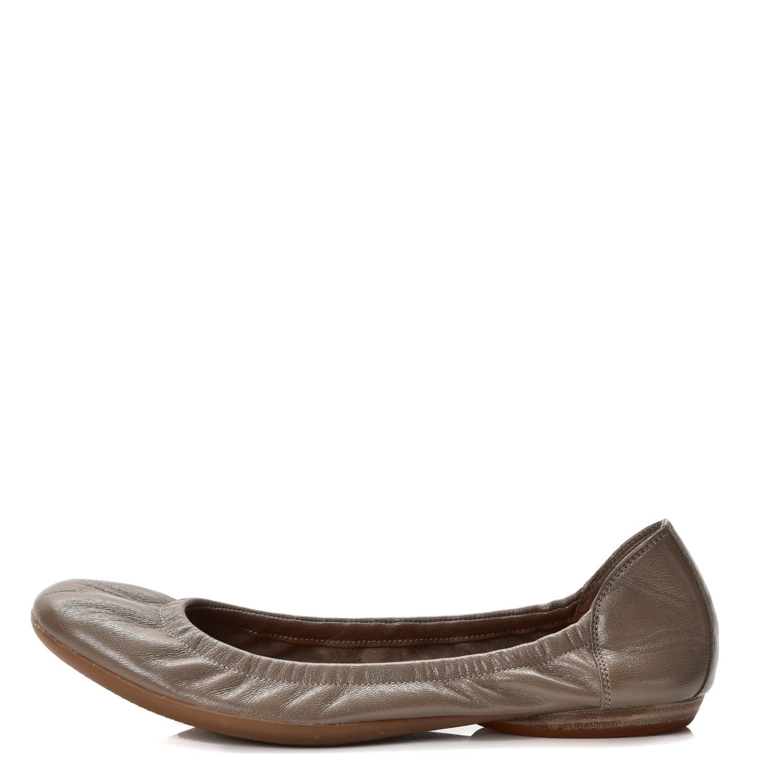 Hermes Glossy Goatskin Carina Ballerina Flats size 37 in Taupe 1 of 10
