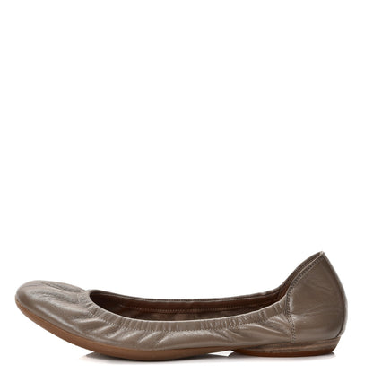 Hermes Glossy Goatskin Carina Ballerina Flats size 37 in Taupe 1 of 10