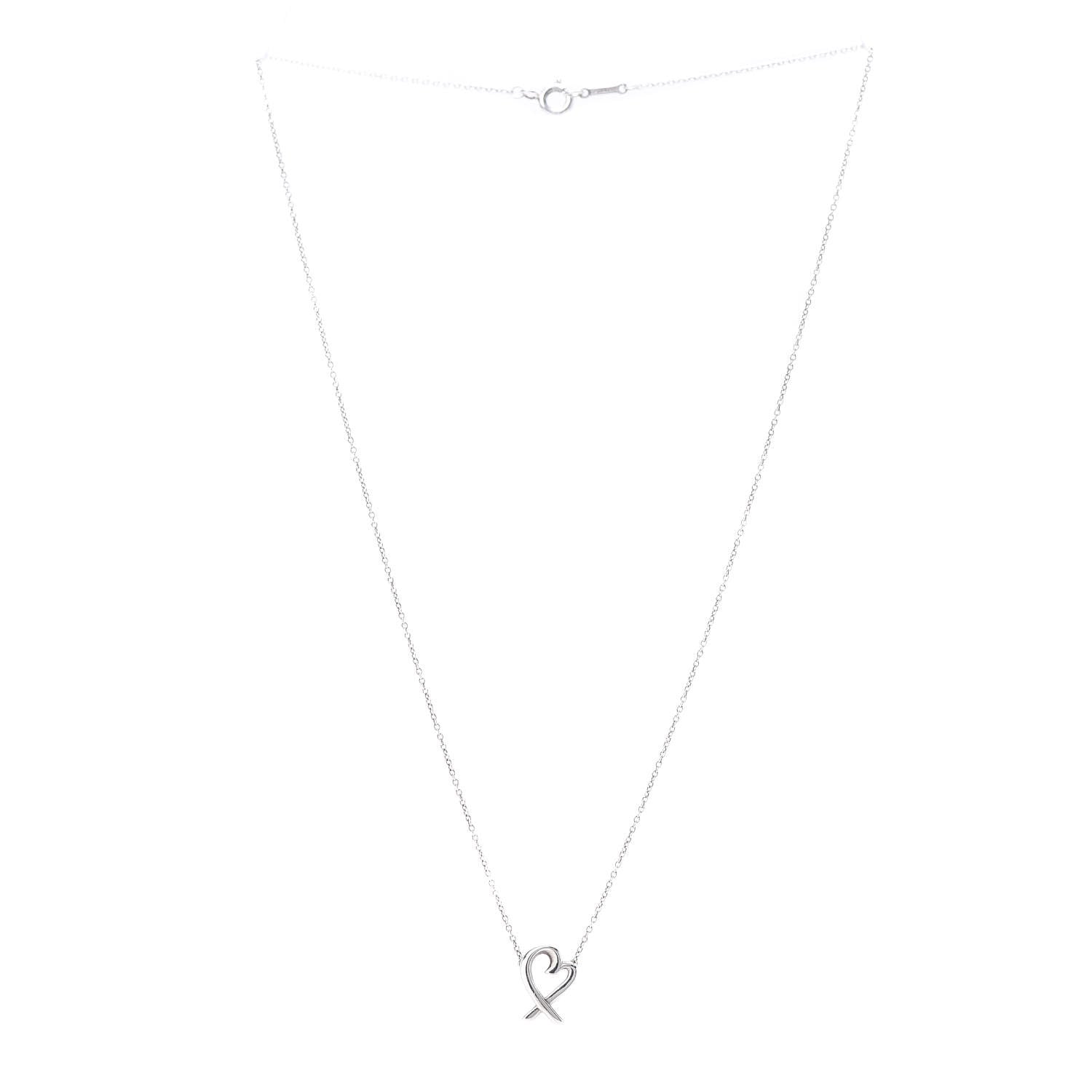 Tiffany Sterling Silver Mini Paloma Picasso Loving Heart Pendant Necklace 3 of 6
