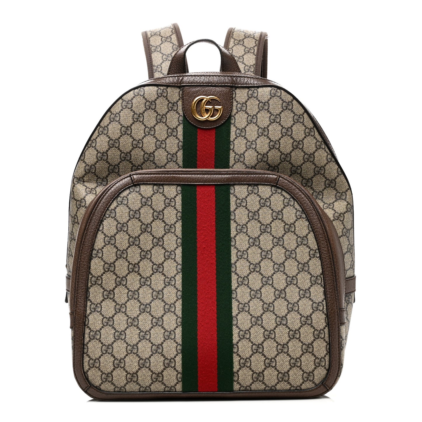 GG Supreme Monogram Medium Ophidia Day Backpack Brown
