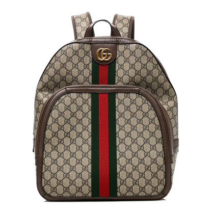 Gucci GG Supreme Monogram Medium Ophidia Day Backpack Brown 1 of 11