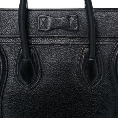Celine Drummed Calfskin Nano Luggage Black 13 of 17