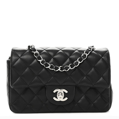 Chanel Lambskin Quilted Mini Rectangular Flap Black 1 of 10
