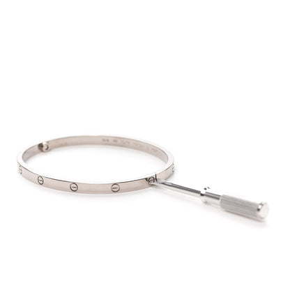 Cartier 18K White Gold Small LOVE Bracelet 16 4 of 7