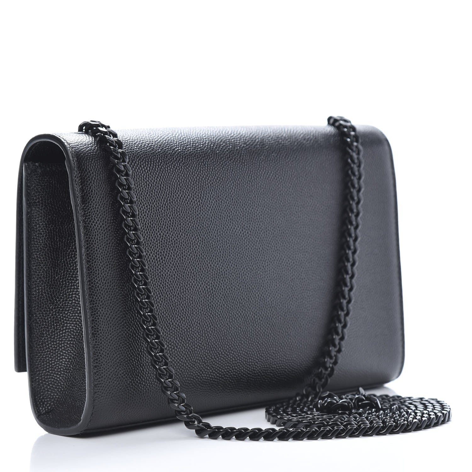 Saint Laurent Grain De Poudre Small Monogram Kate Satchel Black 3 of 11