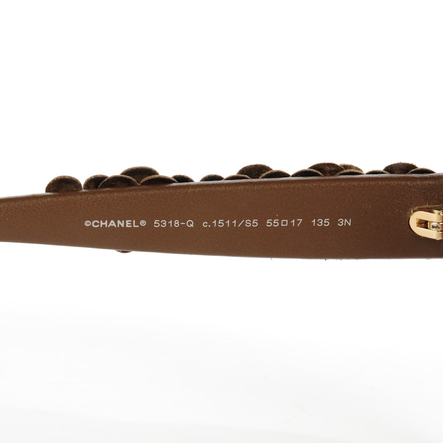 Lambskin Camellia CC Sunglasses 5318-Q Brown