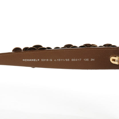 Chanel Lambskin Camellia CC Sunglasses 5318-Q Brown 3 of 6