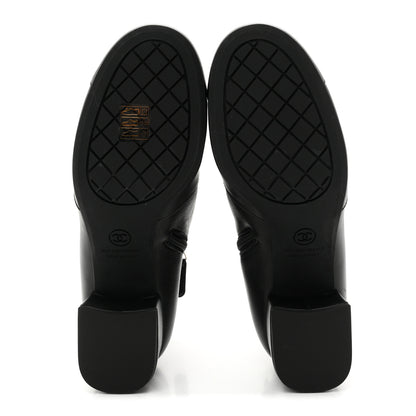Chanel Lambskin Ankle Boots 38 Black 6 of 10