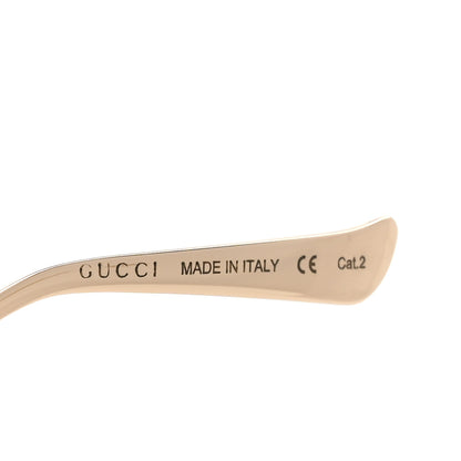 Gucci Metal Oversized Round Frame GG0225S Sunglasses Gold 6 of 8