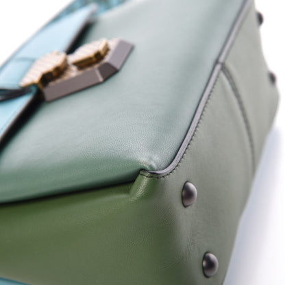 Bottega Veneta Nappa Multicolor Piazza Bag Thyme Aqua Ivy Black 10 of 13