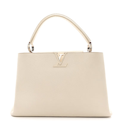Louis Vuitton Taurillon Capucines MM Blanc Casse 1 of 11