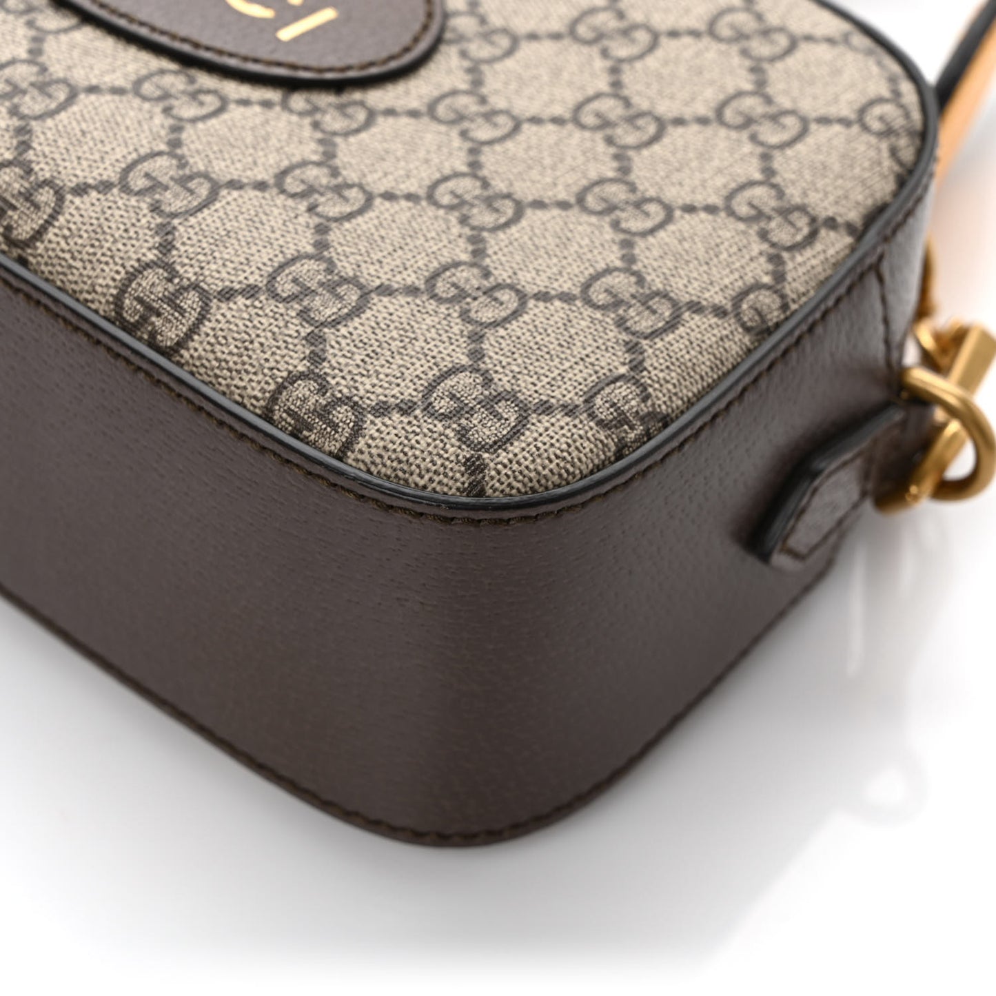 GG Supreme Monogram Web Neo Vintage Shoulder Bag Beige New Acero Crop