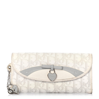 Christian Dior Monogram Trotter Romantique Heart Charm Wallet White 1 of 6