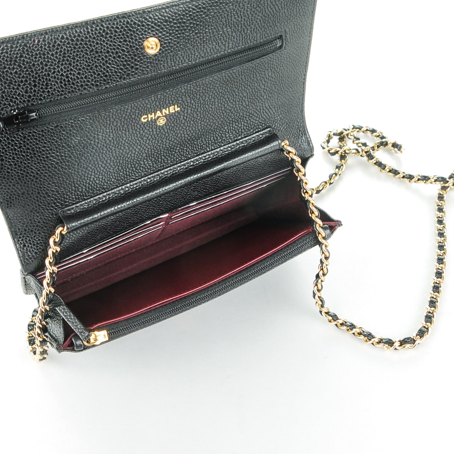 Chanel Caviar Quilted Wallet On Chain WOC Black 5 of 8