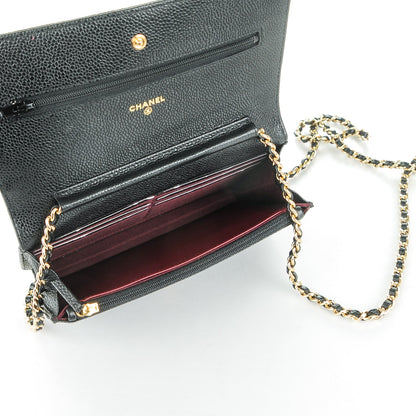 Chanel Caviar Quilted Wallet On Chain WOC Black 5 of 8