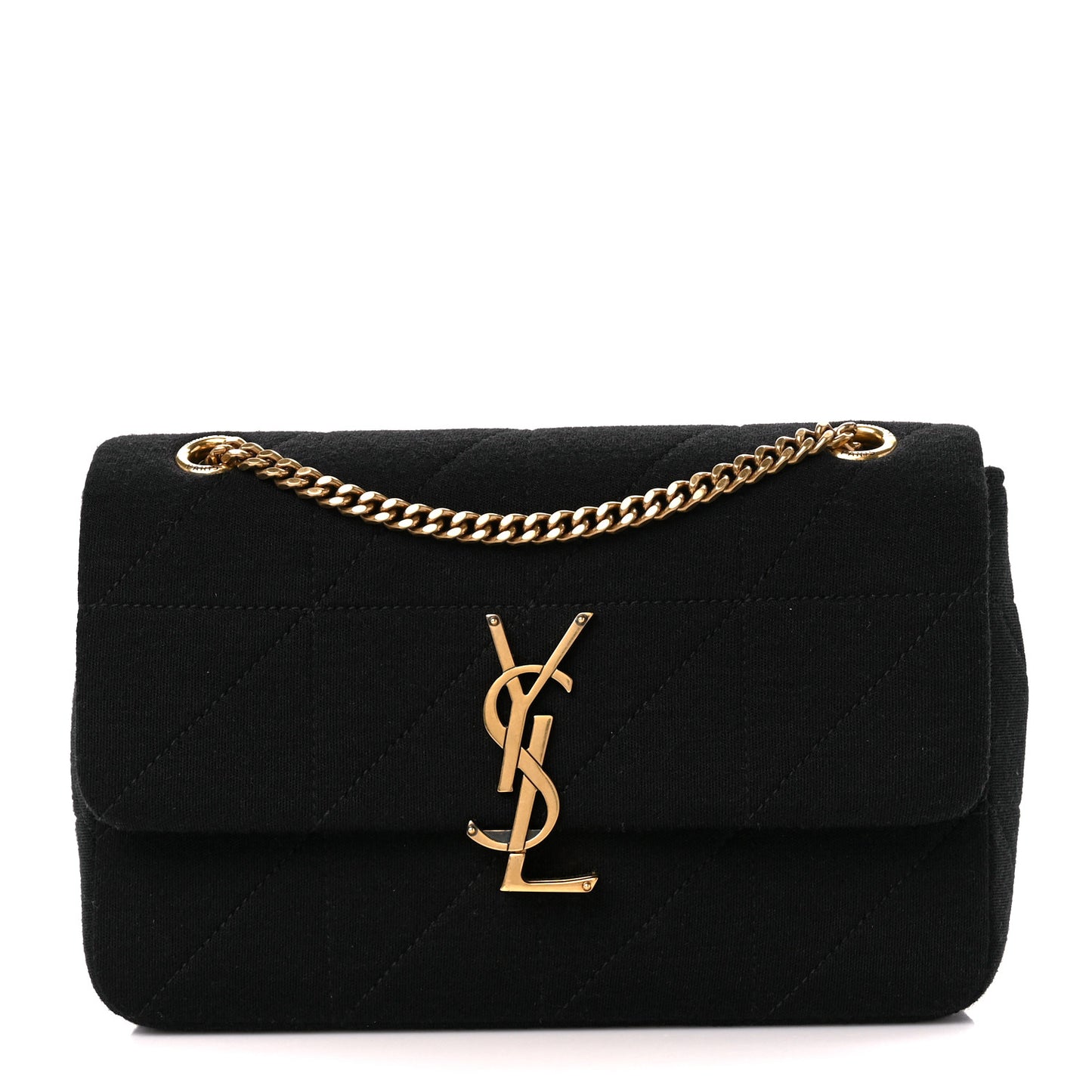 Jersey Wool Patchwork Monogram Medium Jamie Black