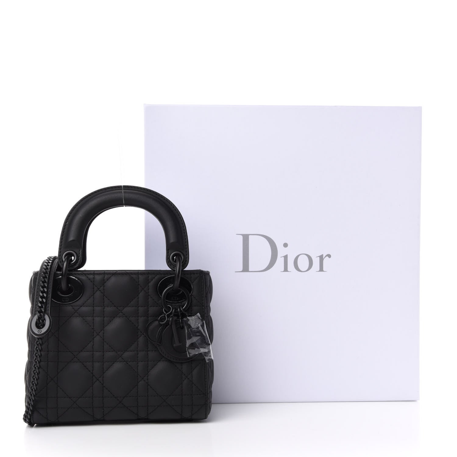 Christian Dior Ultra Matte Calfskin Cannage Mini Lady Dior Black 11 of 11