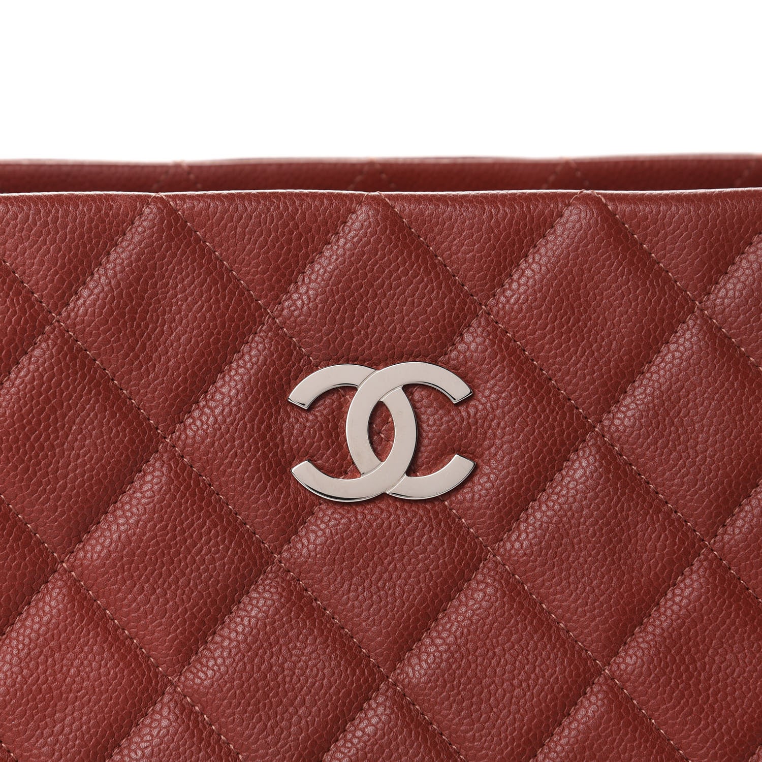 Chanel Caviar Quilted Tote Red 11 of 11