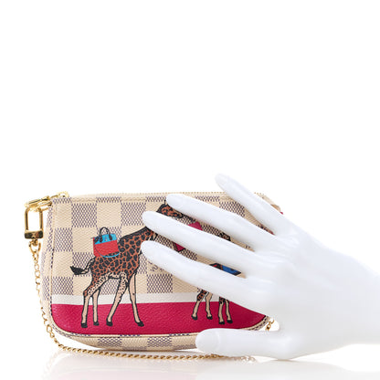 Louis Vuitton Damier Azur 2017 Christmas Animation Mini Pochette Accessories 2 of 10