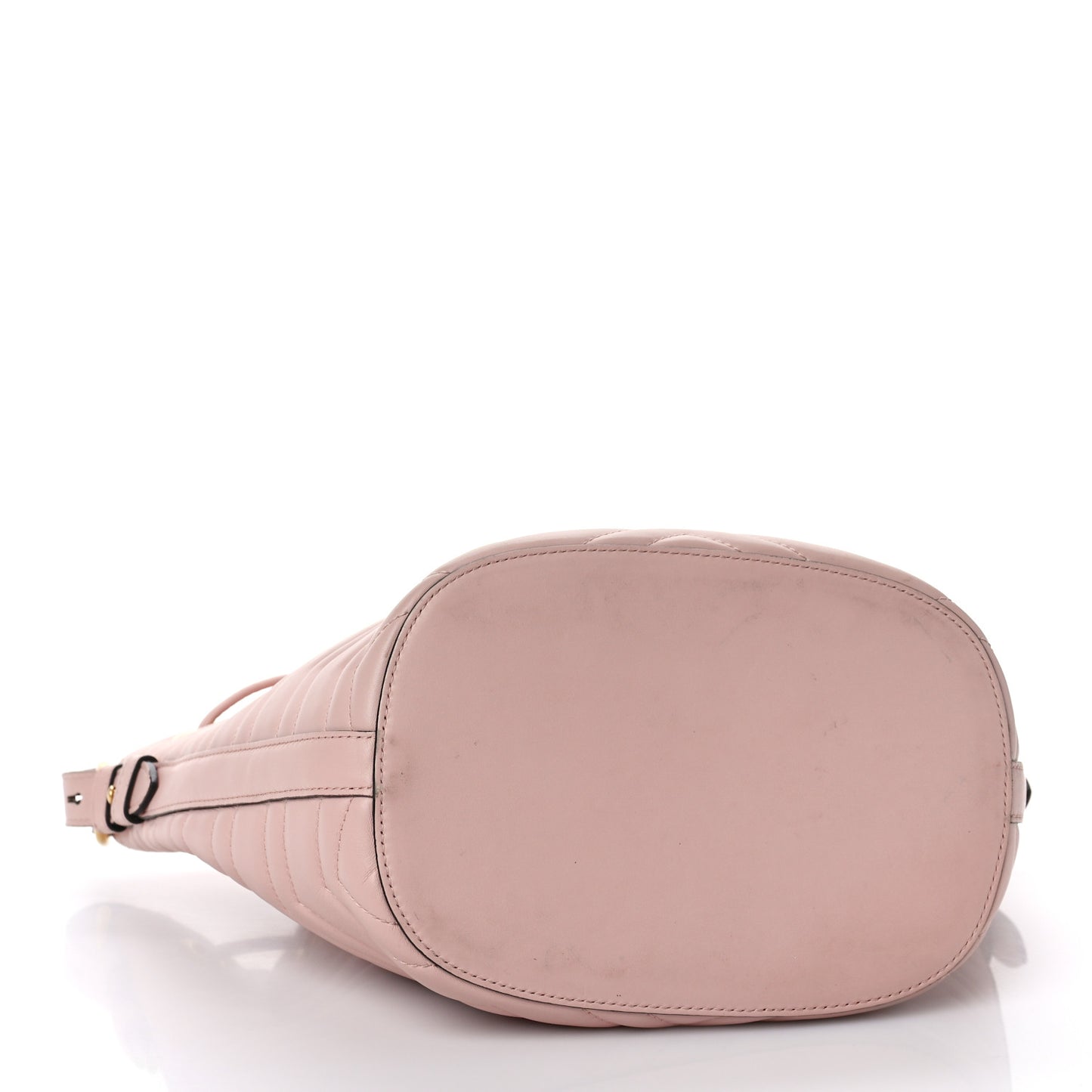 Calfskin Matelasse Sylvie Web GG Marmont Bucket Bag Perfect Pink