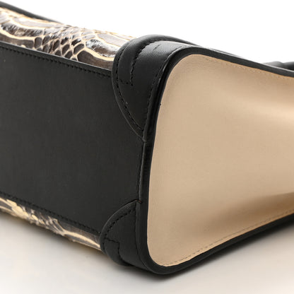 Celine Watersnake Calfskin Nano Tri-Color Luggage Black 10 of 10