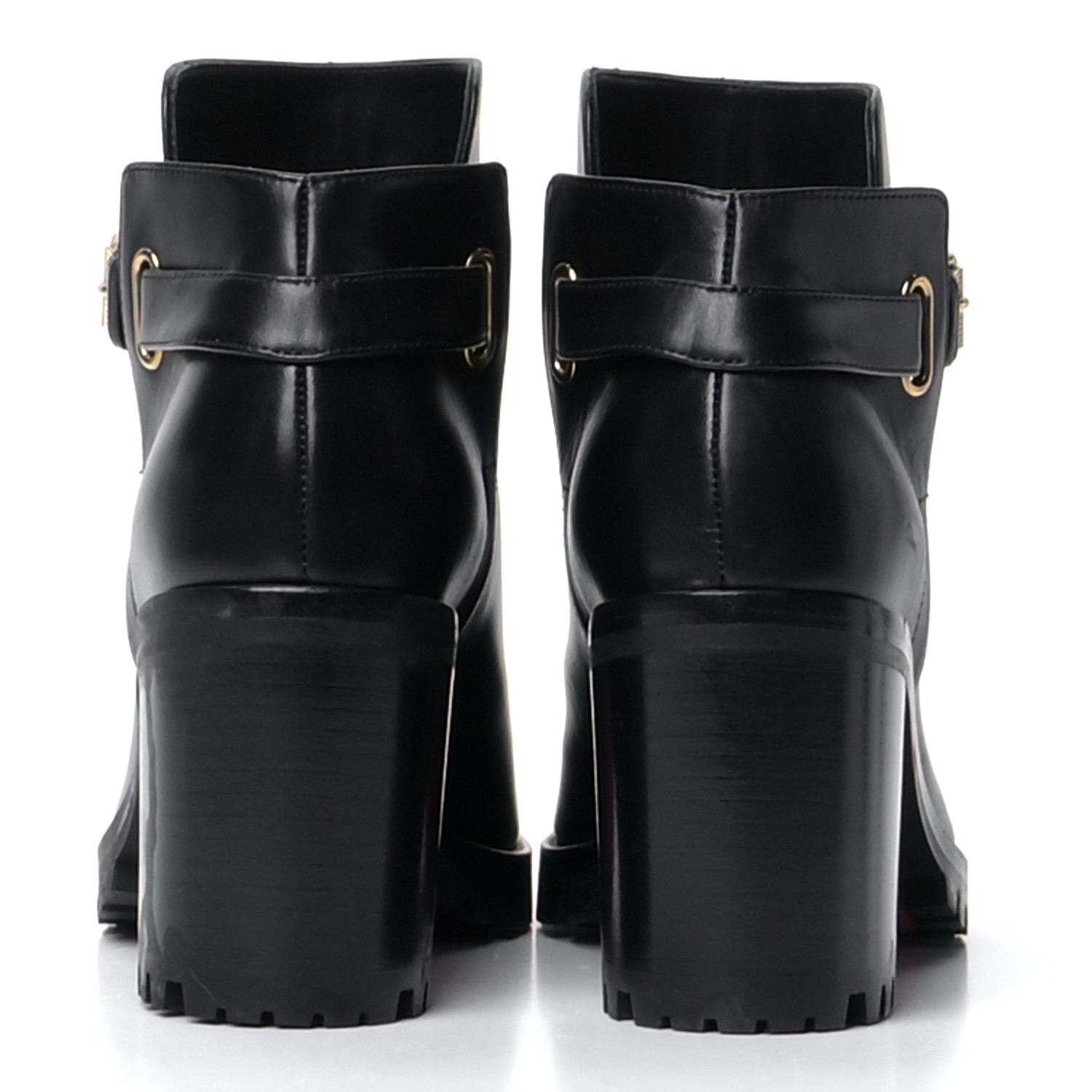 Christian Louboutin Calfskin Communa 70 Ankle Boots 36.5 Black 6 of 10