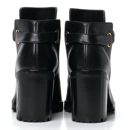 Christian Louboutin Calfskin Communa 70 Ankle Boots 36.5 Black 6 of 10