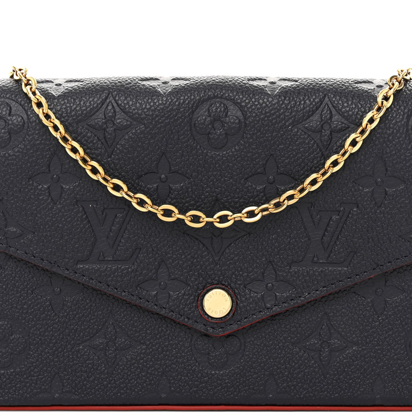 Empreinte Pochette Felicie Chain Wallet Marine Rouge