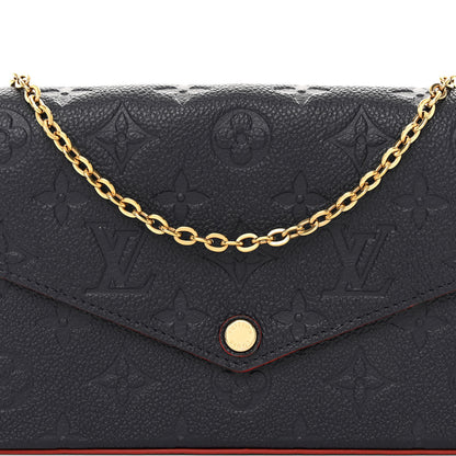 Louis Vuitton Empreinte Pochette Felicie Chain Wallet Marine Rouge 9 of 11
