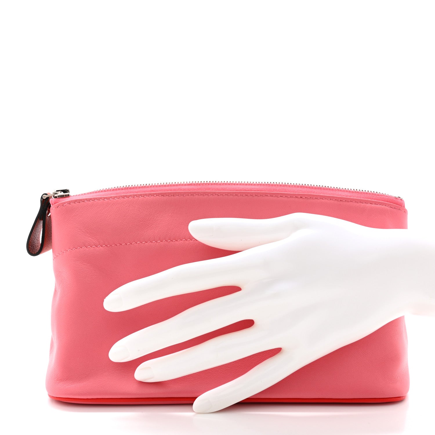 Hermes Lambskin Swift Tohubohu Pouch PM Rose Azalee Rose Jaipur 2 of 8
