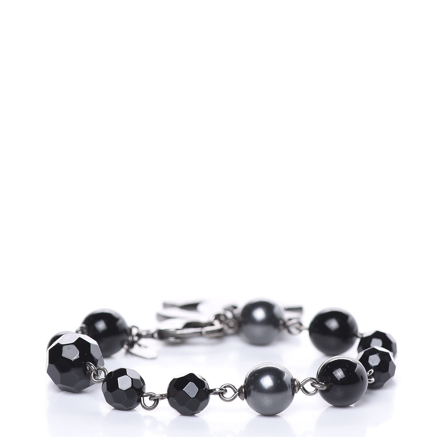 Chanel Ruthenium Bead CC Bracelet Black 3 of 5