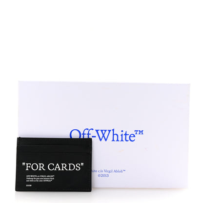 Off-White Calfskin For Cards Card Holder Black 7 of 7