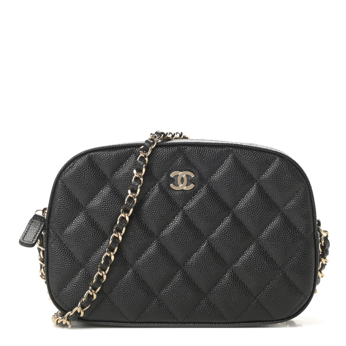 Caviar Quilted Vanity With Chain Black