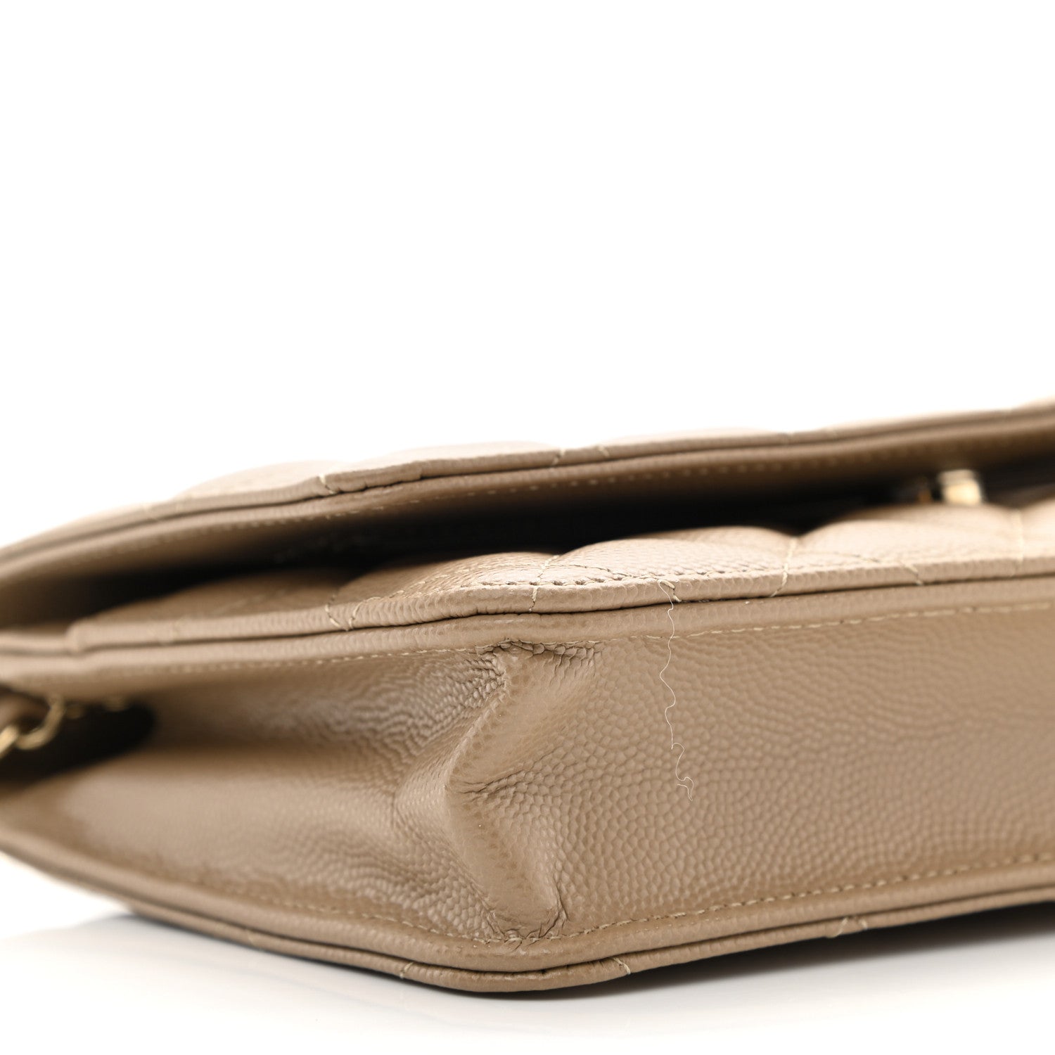 Chanel Caviar Quilted Wallet On Chain WOC Beige 10 of 12