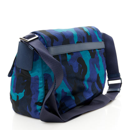 Prada Tessuto Nylon Camouflage Messenger Bag Royal 3 of 11