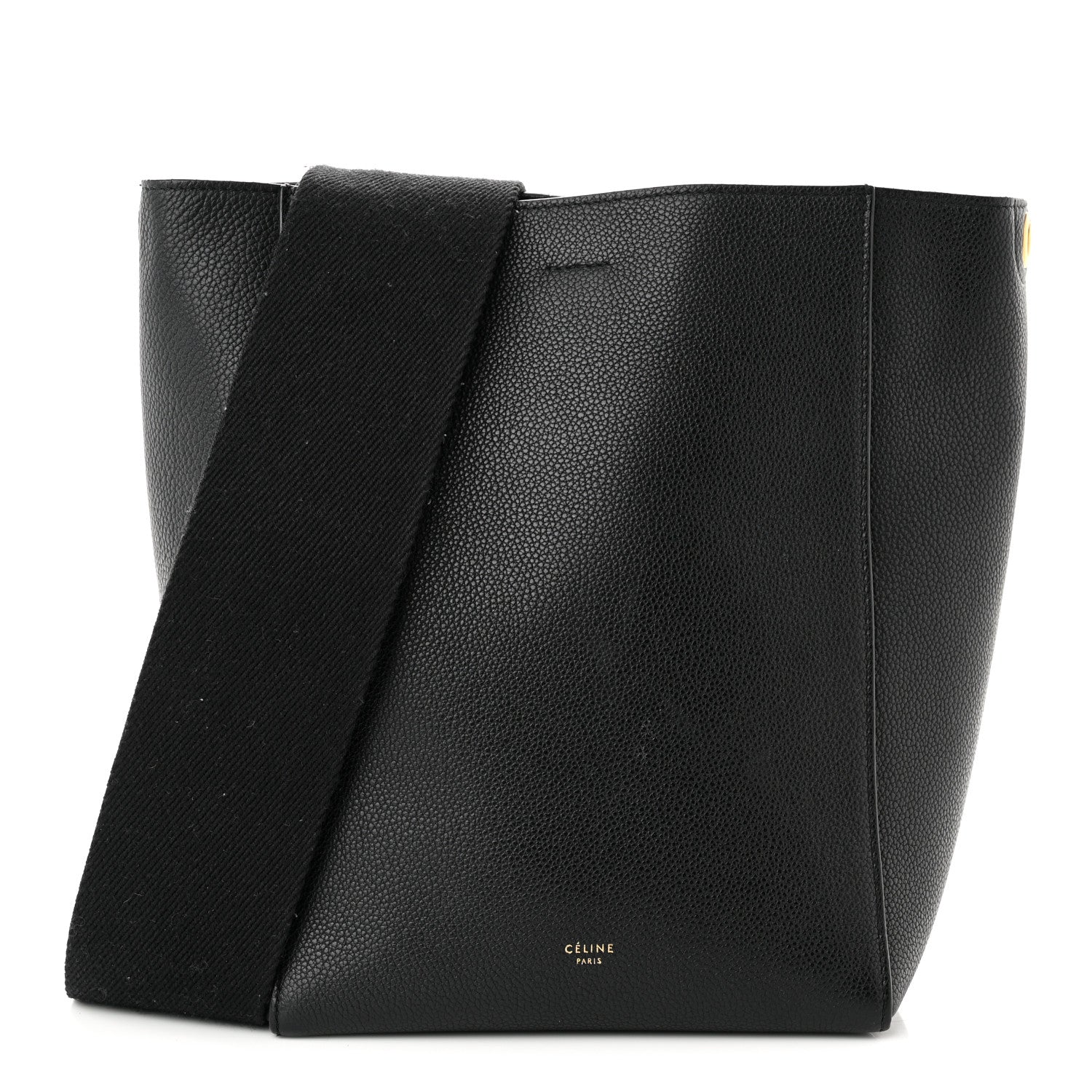 Celine Soft Grained Calfskin Small Sangle Bucket Bag Black 1 of 14