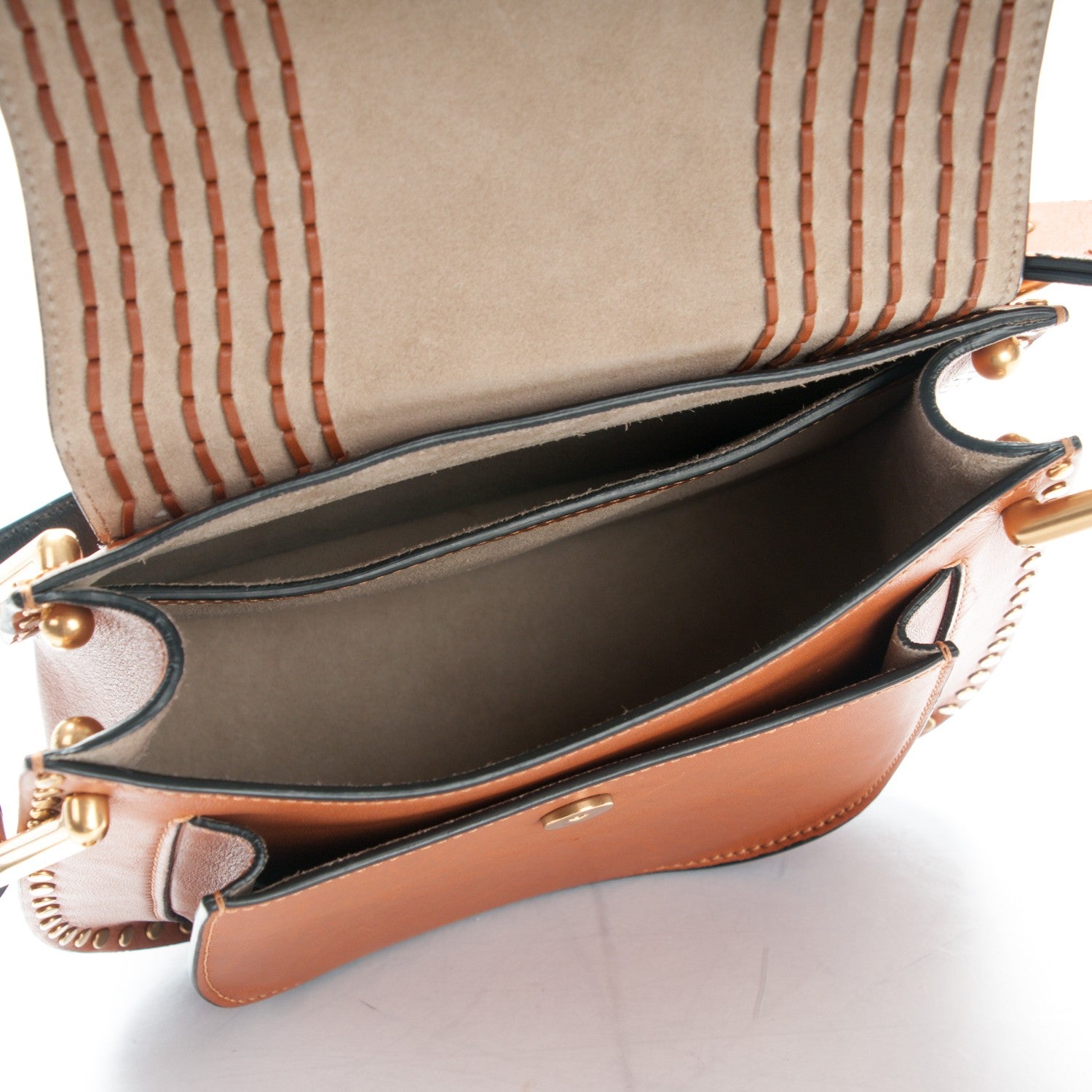 Chloe Calfskin Braided Small Hudson Bag Caramel 5 of 9