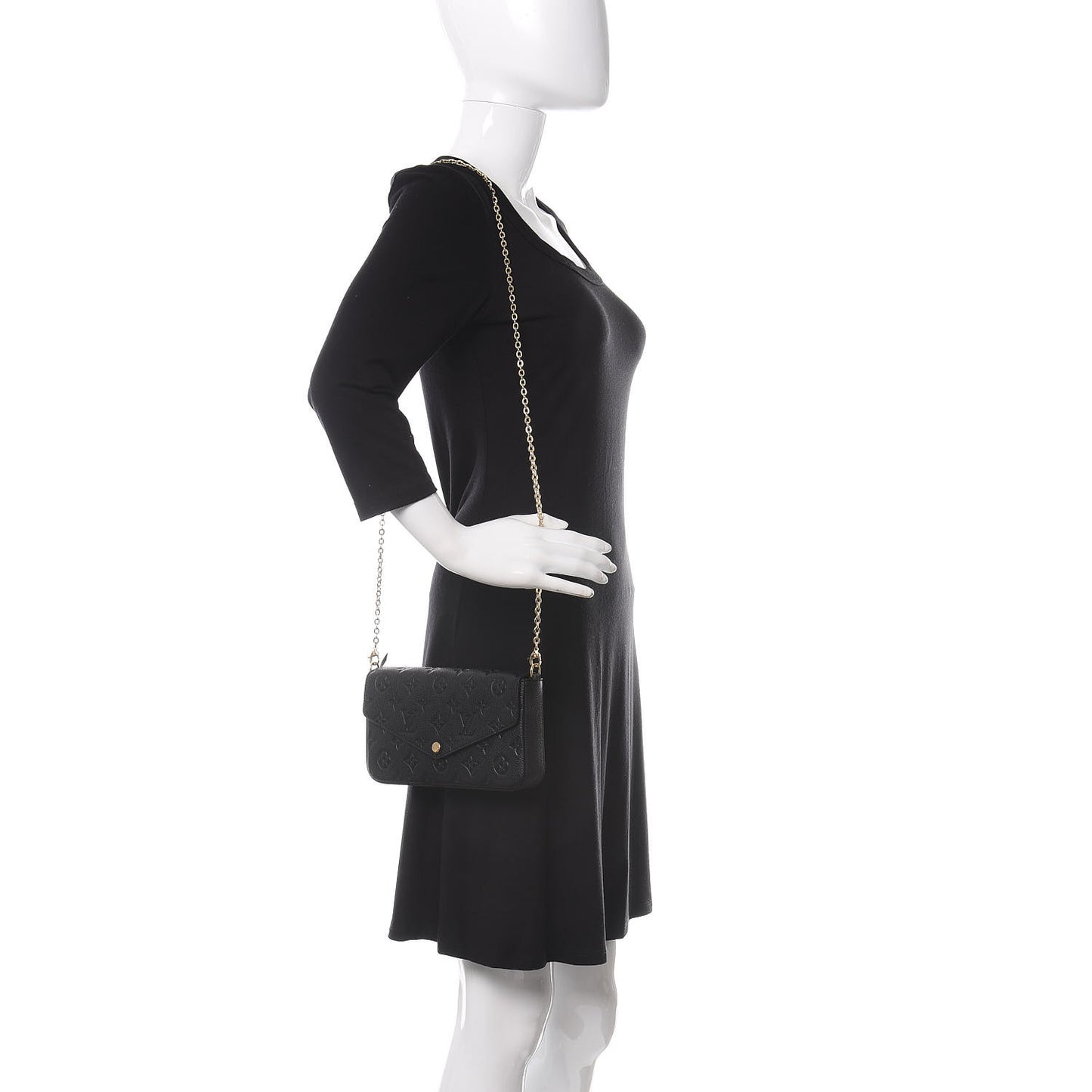 Empreinte Pochette Felicie Chain Wallet Black