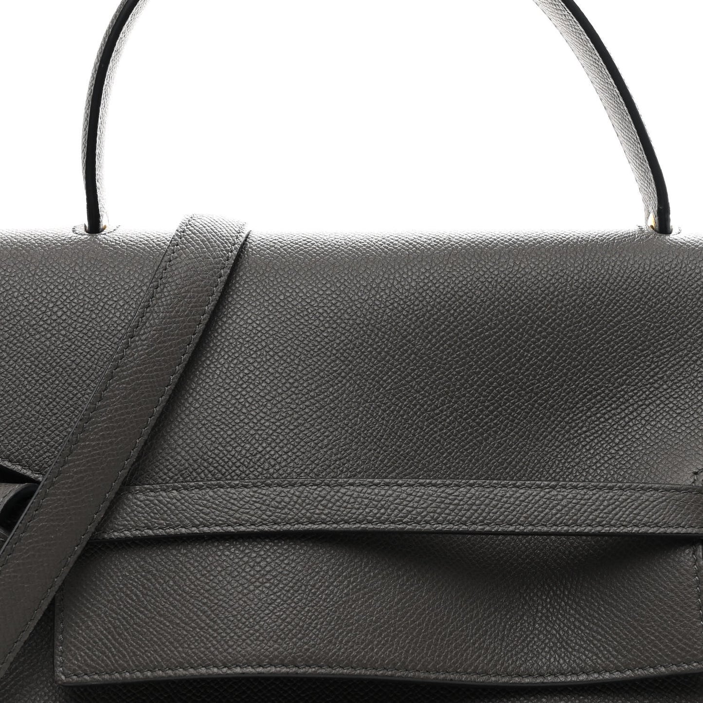 Grained Calfskin Mini Belt Bag Grey