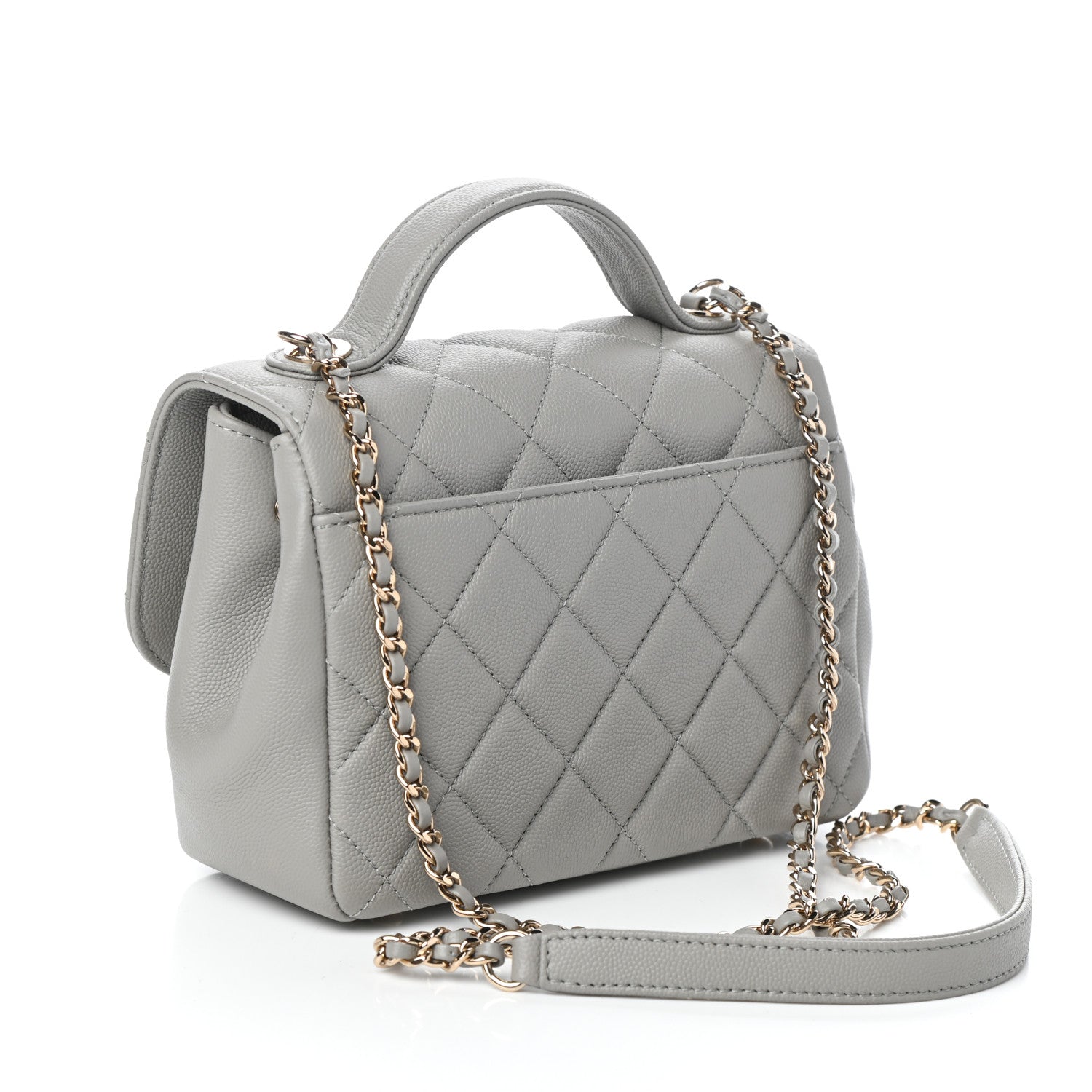 Chanel Caviar Quilted Small Business Affinity Flap Grey 3 of 10