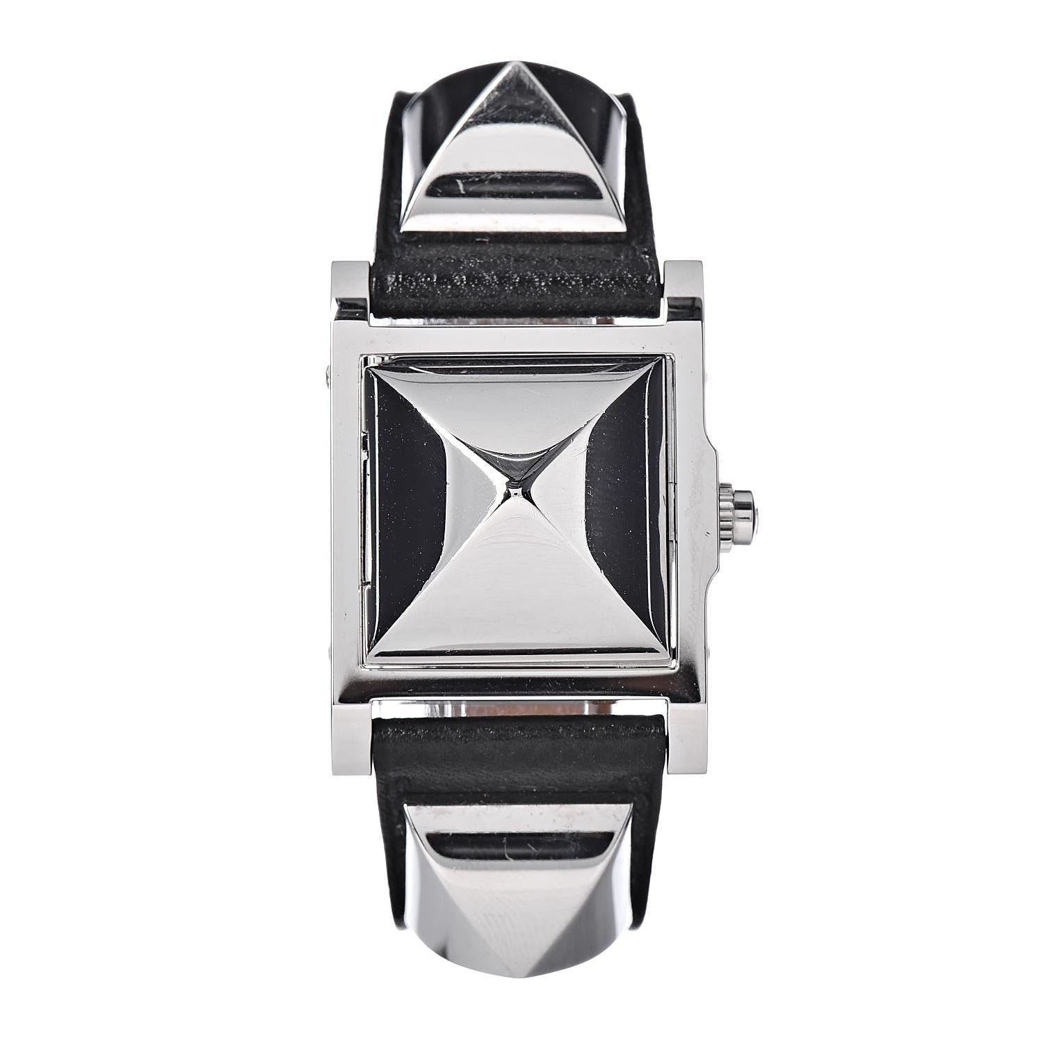 Hermes Stainless Steel Epsom 23mm Medor Quartz Watch Noir 1 of 9