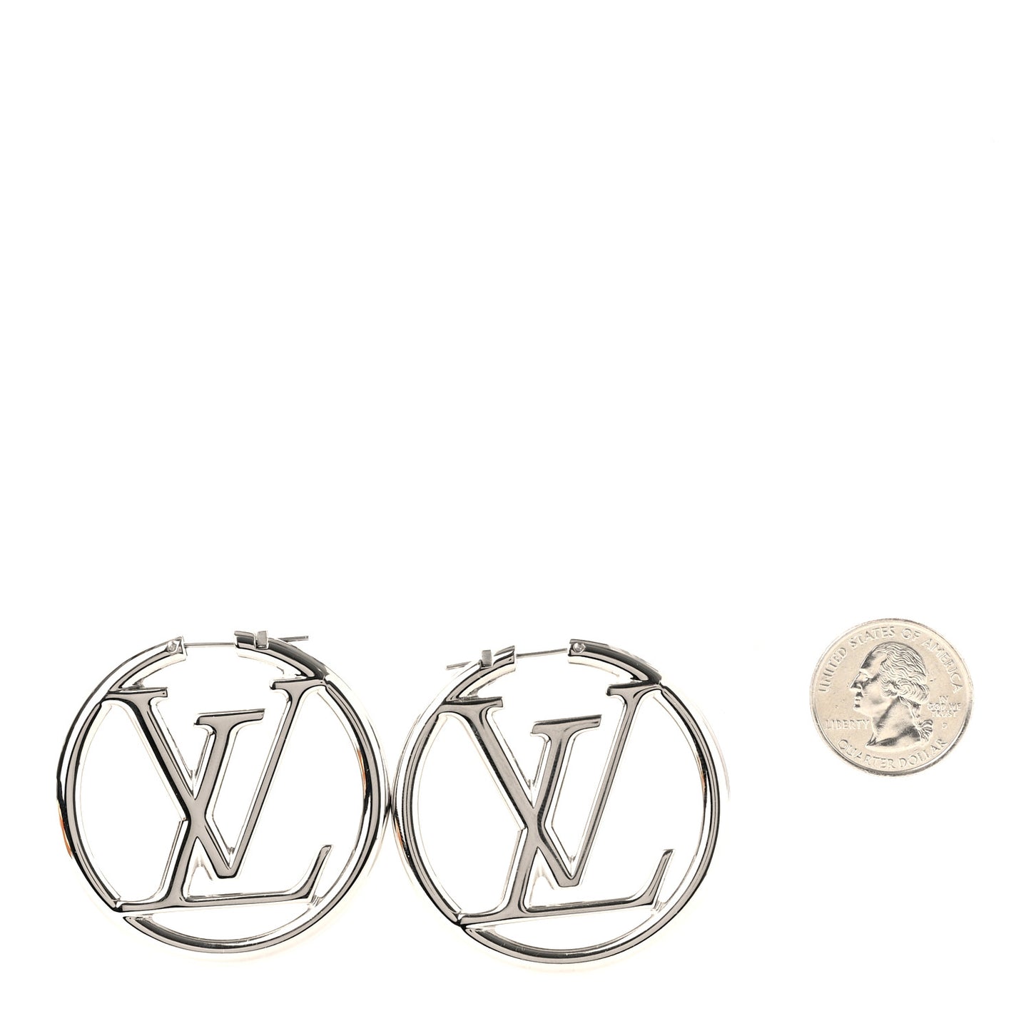 Palladium Louise Hoop Earrings Silver