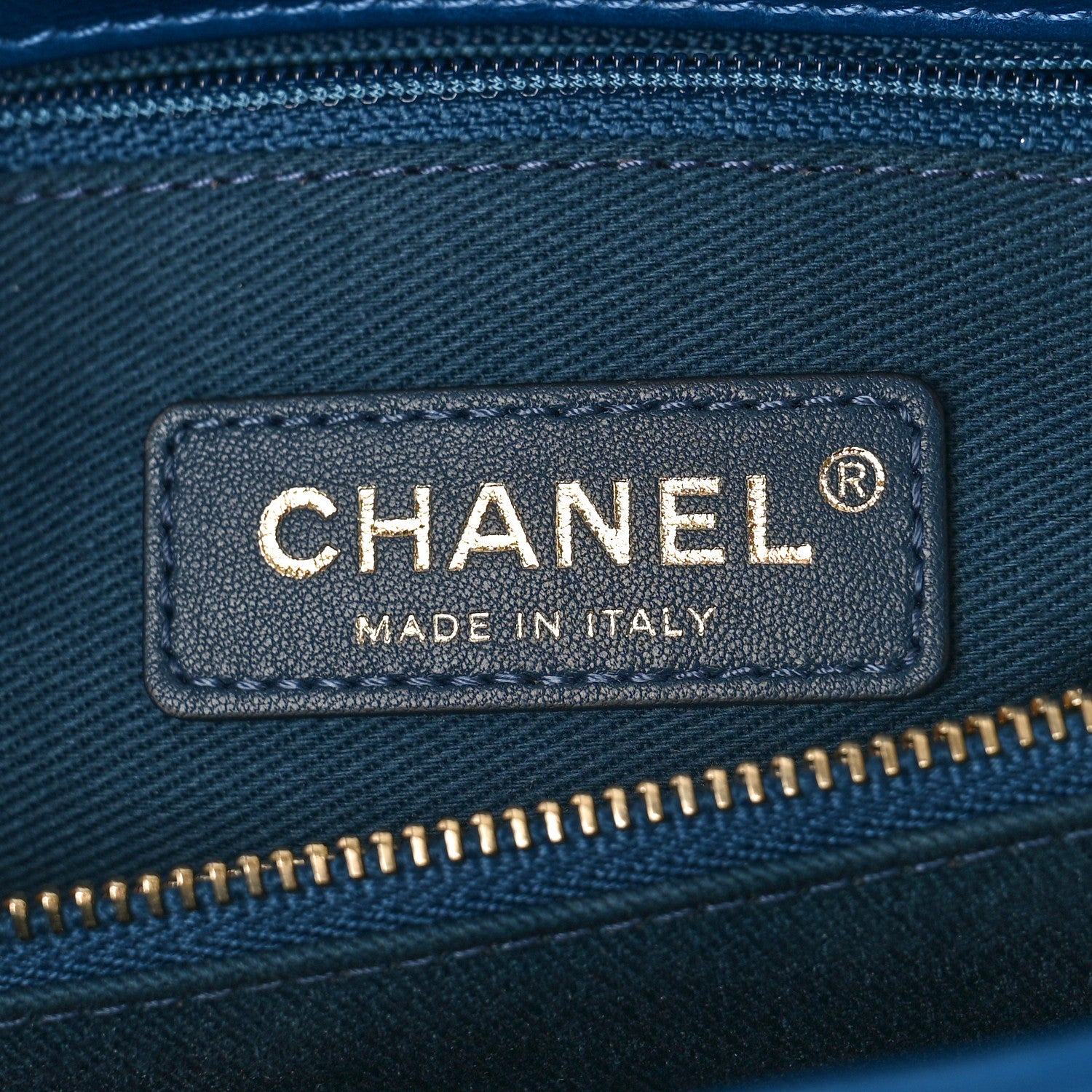 Chanel Calfskin Chevron Quilted Small Coco Handle Flap Blue 7 of 9