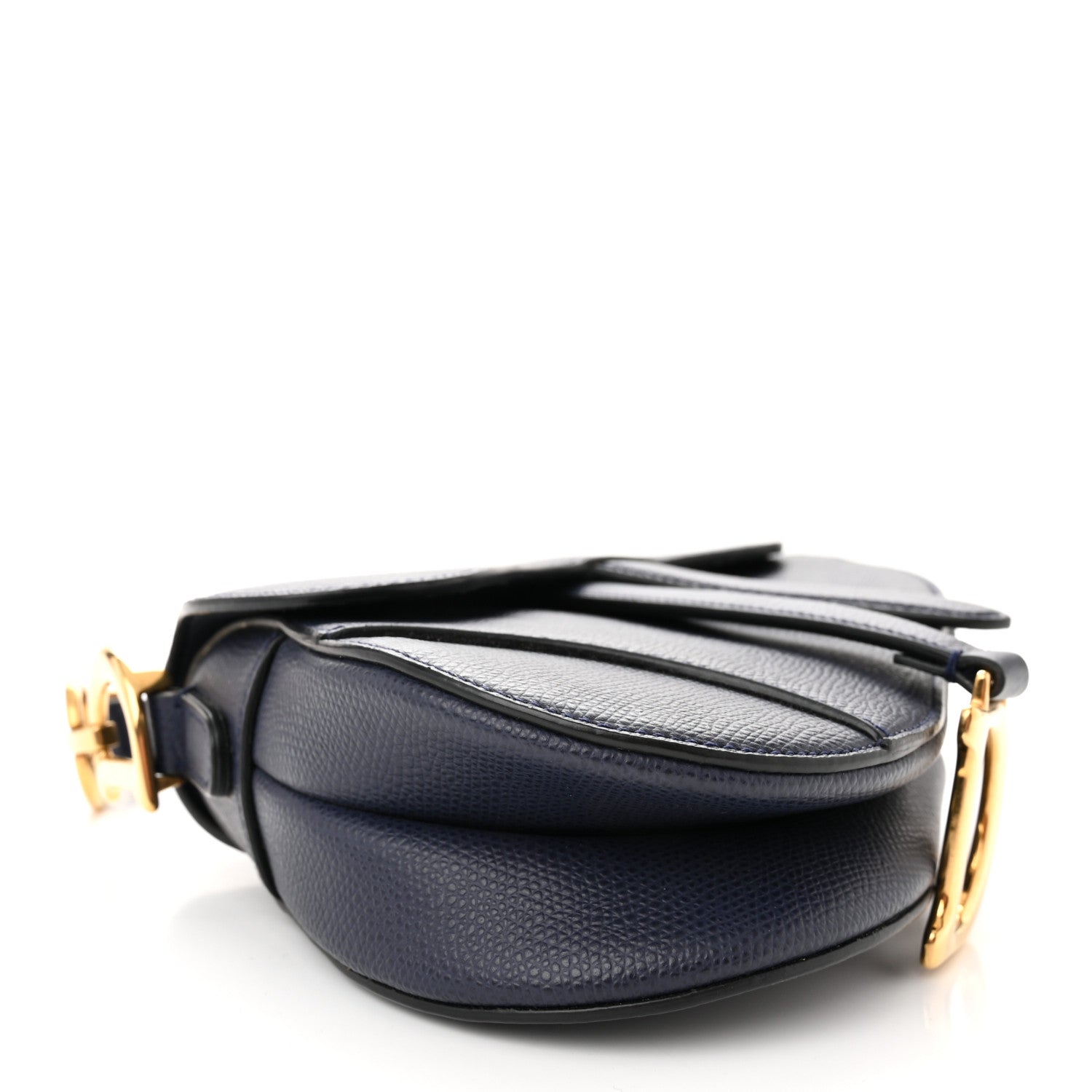 Christian Dior Grained Calfskin Mini Saddle Bag Navy 4 of 10
