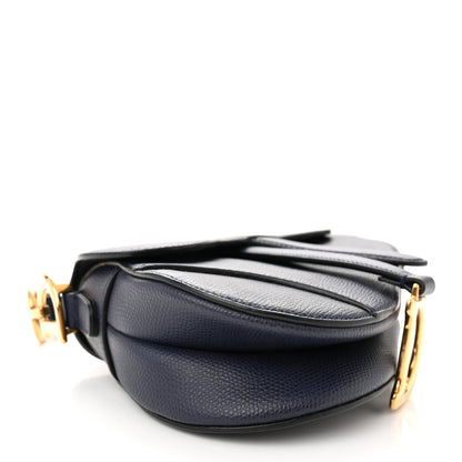 Christian Dior Grained Calfskin Mini Saddle Bag Navy 4 of 10