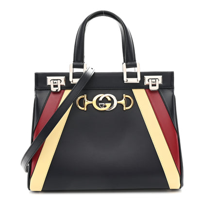 Gucci Smooth Calfskin Small Zumi Top Handle Bag Blue Romantic Cerise Butter 1 of 11