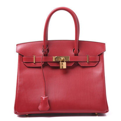 Hermes Tadelakt Birkin 30 Rouge Vif 1 of 13